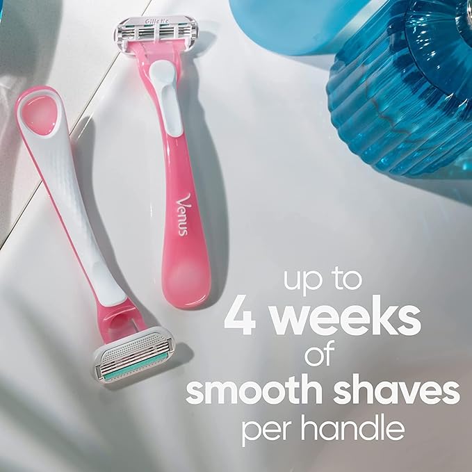Gillette Venus Sensitive Disposable Razors for Women with Sensitive Skin, 6 Count, Delivers Close Shave with Comfort