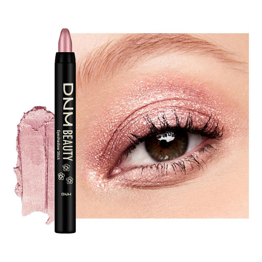 evpct Gold Rose Shimmer Cream Eye Shadow Sticks Brightener Pencils for Women, Rose Silky Eyeshadow Applicator Stick Pen Waterproof, Blendable Crease-Proof Stick Eyeshadow Shimmer Eye Makeup 63