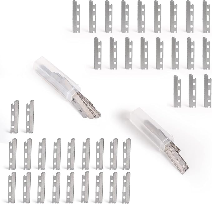 40pcs Wideblades for Face,Fit for Dermaplaning Tool Replacement,Stainless Steel Multi-purpose Reusable Dermaplane Razor Blades.