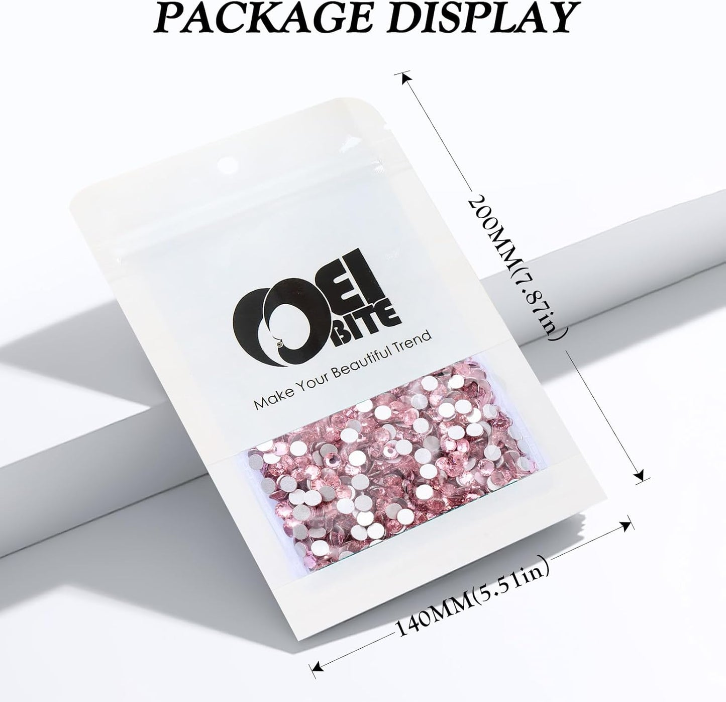 Pink Flatback Rhinestones, Glass Rhinestones for Nail Art and Craft, Glue Fix, Loose Crystal Gemstones(Pink, SS30, 576pcs, 6.4-6.6mm)