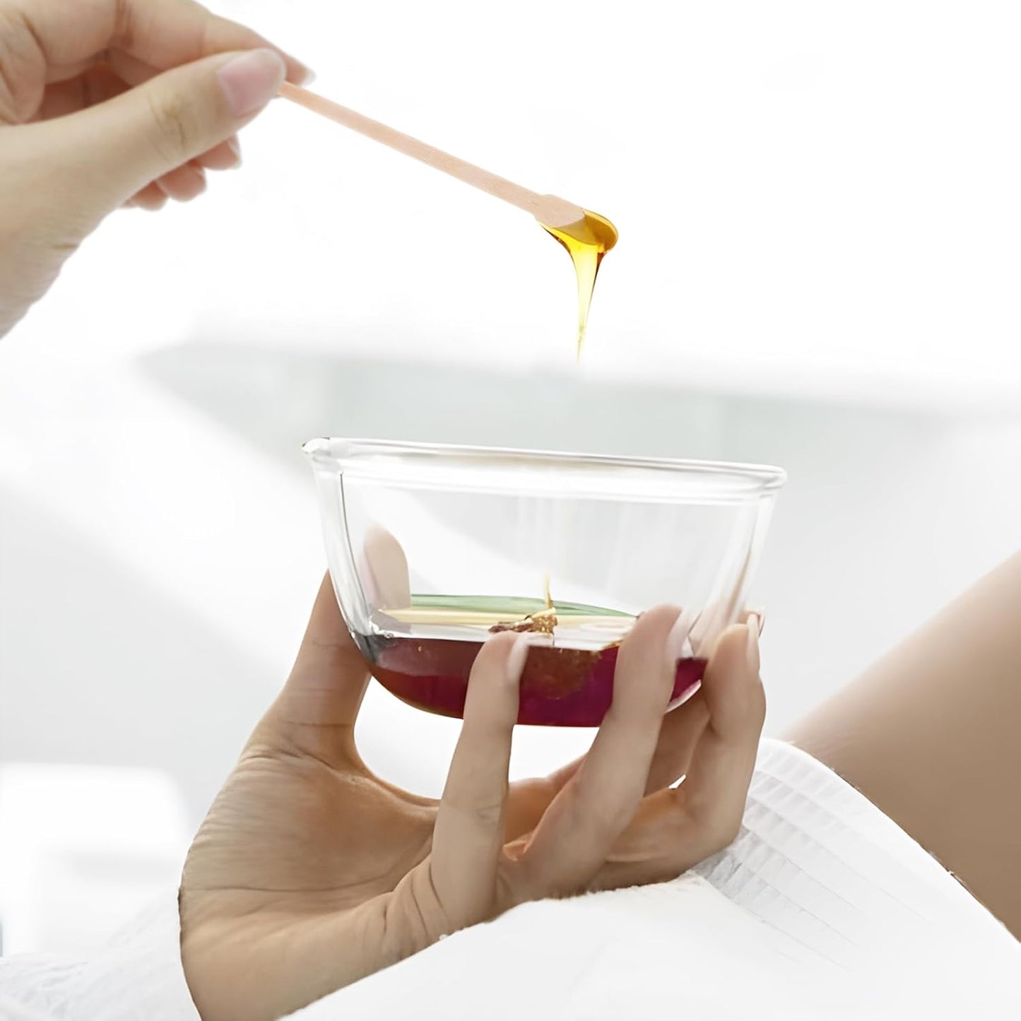 WISYOK Wooden Waxing Sticks - Waxing Applicator Sticks for Eyebrow, Lip, Nose, and Body Hair Removal, Double-ended Design Small wax stick for Spa and Home Use Pack of 1000