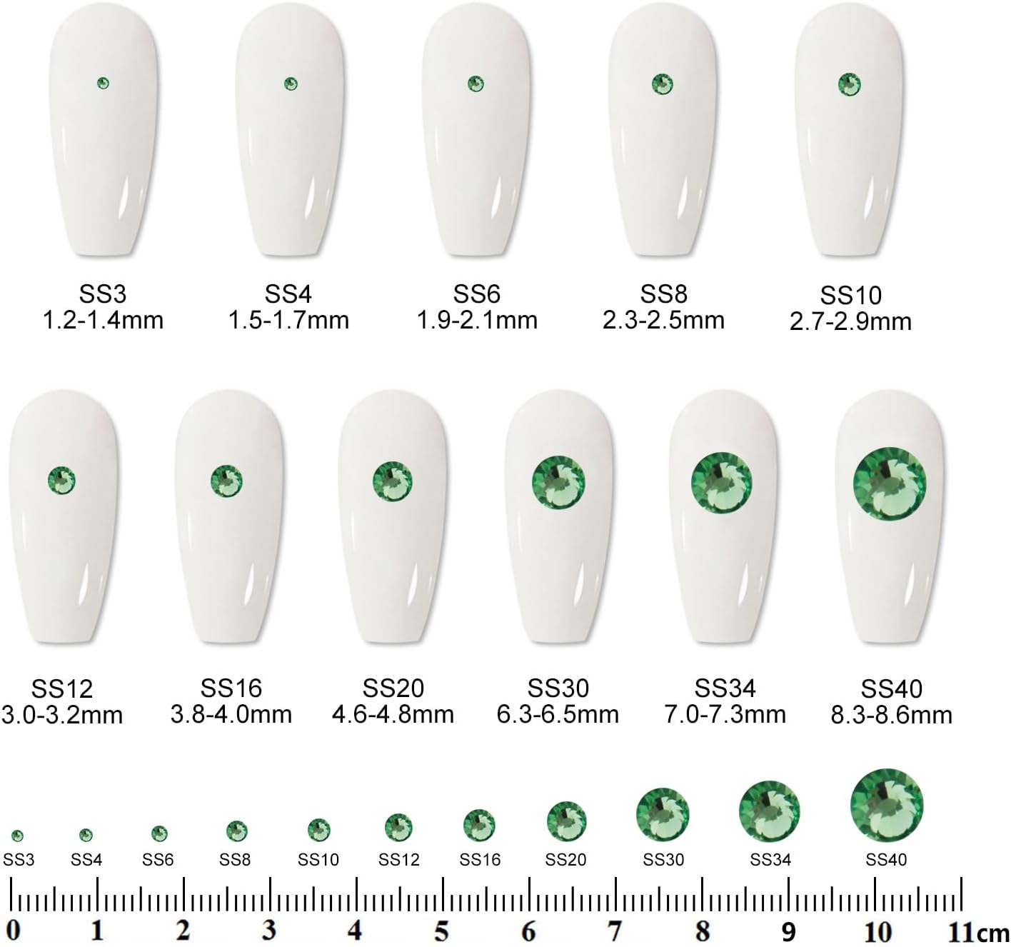 5000 PCS SS6 Flatback Rhinestones,12-Facet Diamond-Cut Glass Gems for Nail Art,Clothing,DIY Crafts,Glue-On Decoration Stones with Silver Backing,Peridot