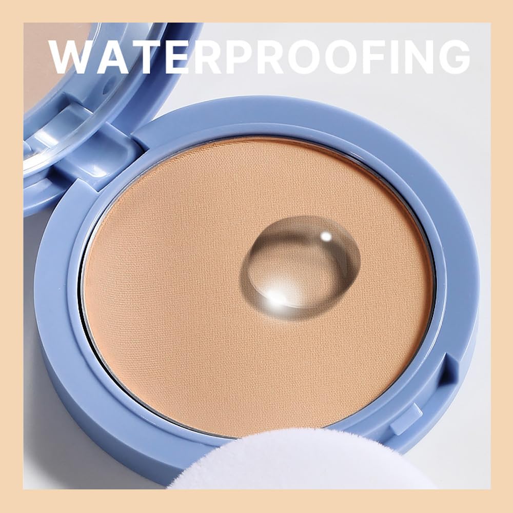 Kaely Oil Control Face Pressed Powder, Perfection Matte Compact Powder, Long Lasting Waterproof Finishing Powder Makeup, polvo compacto de maquillaje, Lightweight, Vegan, 245 Radiant Honey