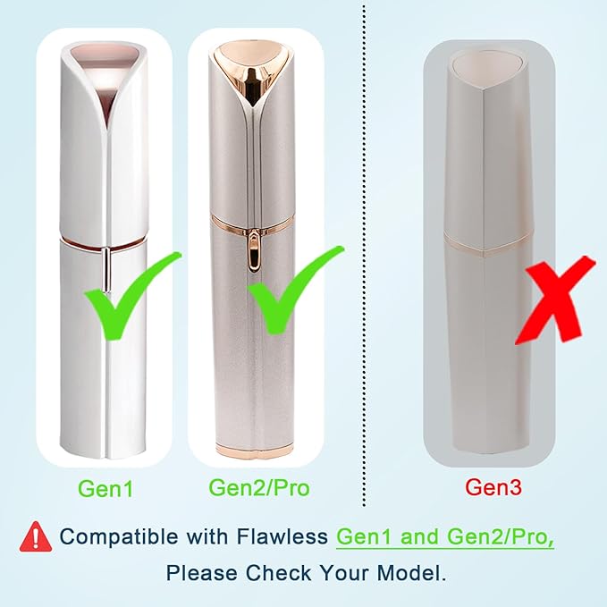 Generation 2 Replacement Heads for Flawless Finishing Touch Hair Removal Tool for Women, Double Ring Blades for Gen 2 Device Old Flawless, 6 Count