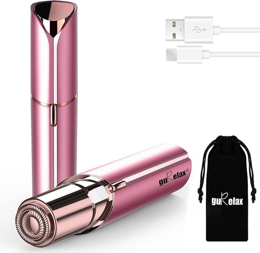 gurelax Facial Hair Removal for Women, Facial Hair Remover, Electric Face Shaver, Painless Hair Removal Device for Lip, Chin with a Velvet Bag