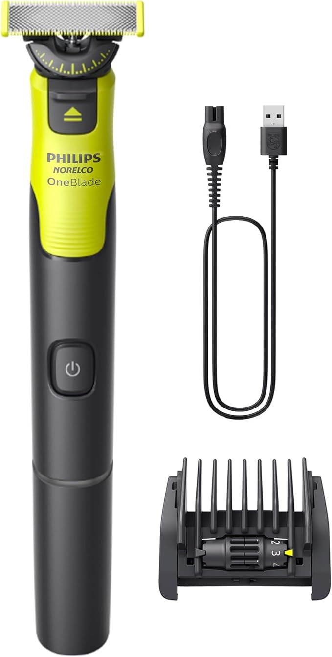 Norelco Philips OneBlade 360 with Connectivity Hybrid Face, Electric Beard Trimmer, Shaver with 360 Blade Tech & 1hr Fast Charge, 1x360 Blade, & 5-in-1 Comb, QP4530/90