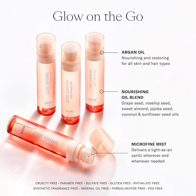 Josie Maran Argan Layering Kit - Whipped Argan Oil Body Butter + Prosperity Body Mist - Delivers an All Over Body Glow, Intense Hydration & Absorbs Quickly - Vanilla Cherry (2 Piece Set)