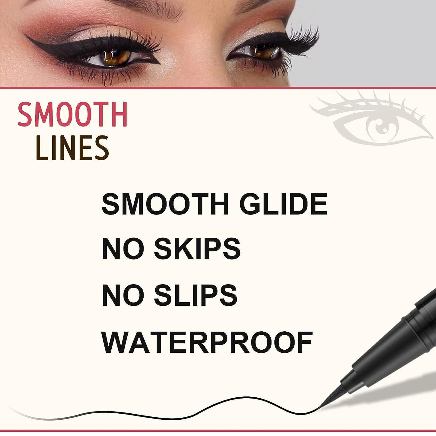 LAVONE Eyebrow Stamp Pencil Kit - Trio for Brows, Waterproof Pencil, Eyeliner, Pomade, Brush - Auburn