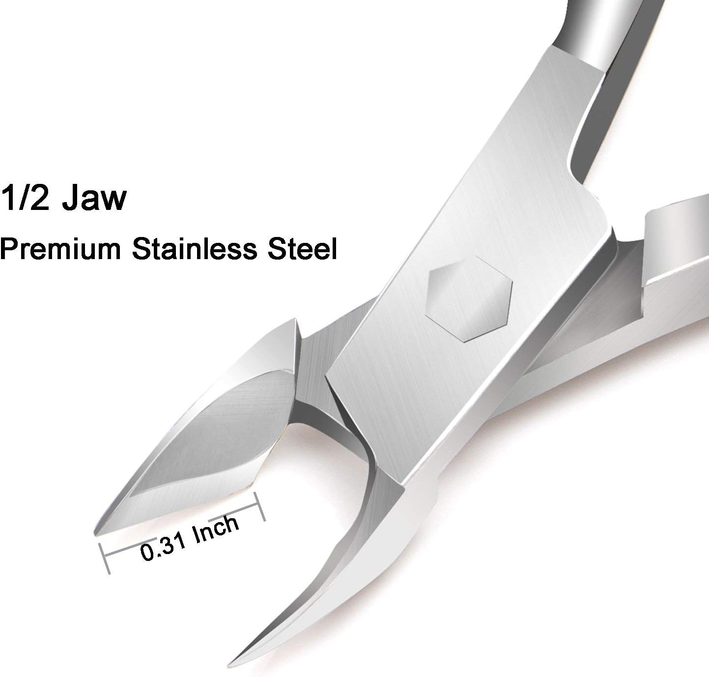 6 Packs Cuticle Trimmer with Pusher - Professional Stainless Steel Cuticle Nippers Cutter Clippers and Cuticle Remover Manicure Tools for Fingernails Toenails (silver)