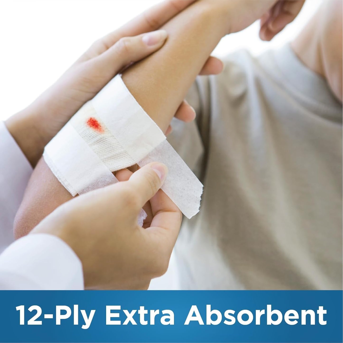 Amazon Basic Care Gauze Pads, 4x4 inches Sterile Medical Wound Dressing Sponges for Cleaning, Covering, & Cushioning Cuts & Minor Injuries, 50 Count (Previously All Health) (Pack of 4)