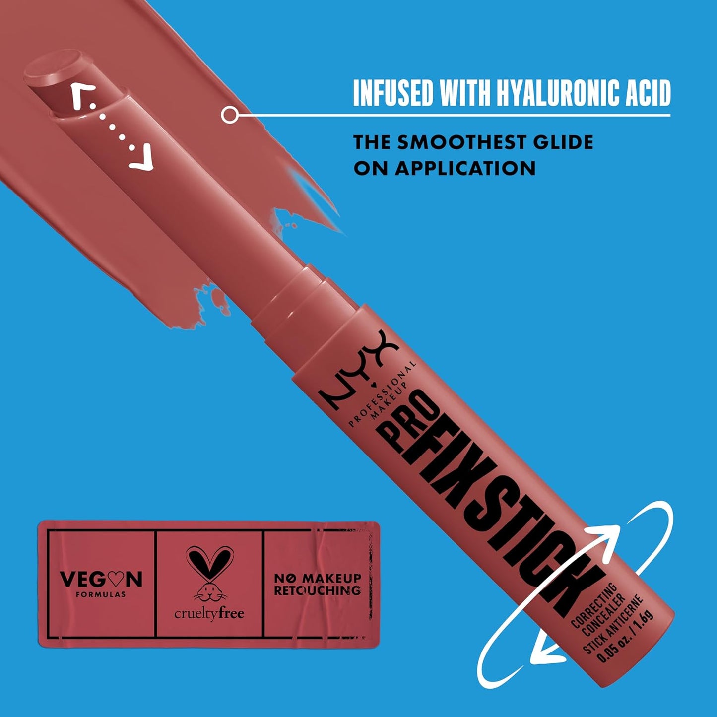 NYX PROFESSIONAL MAKEUP Pro Fix Stick Correcting Concealer, Buildable Medium Coverage Concealer Stick - Natural