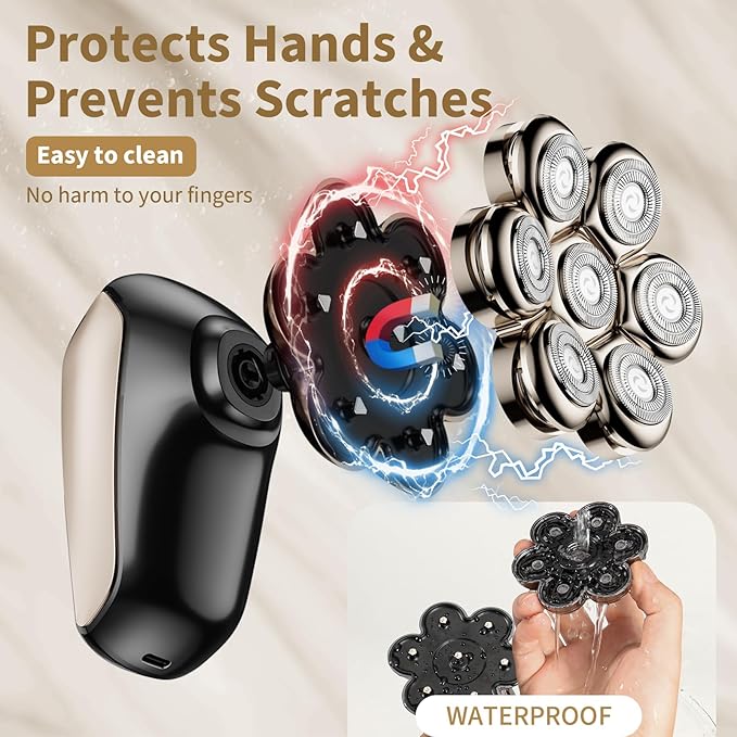 Head Shavers for Bald Men: 5-in-1 Electric Razor - IPX7 Waterproof Shaving Grooming Kit for Balder - Turbo Speed & Precision Blades