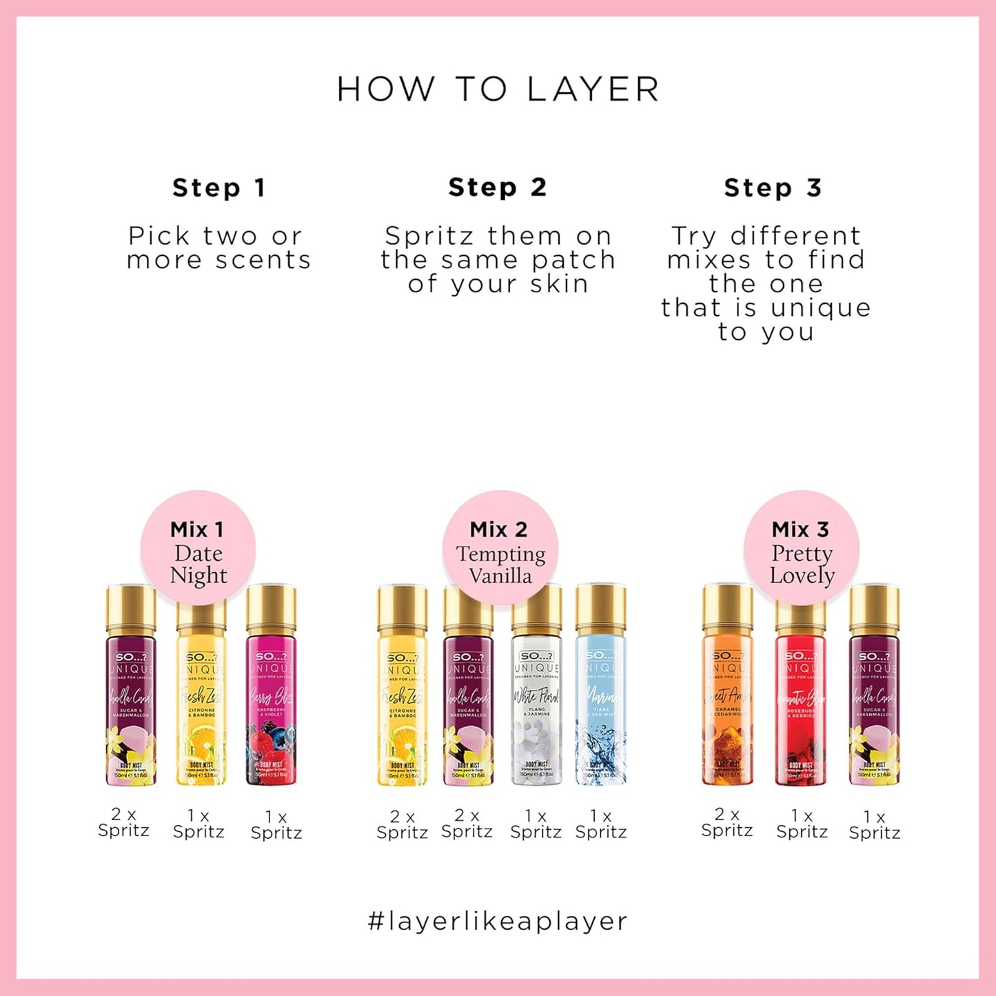 So...? Unique Body Mist - Coral Daisy for Women - 5.1 oz Body Mist - Pack of 2