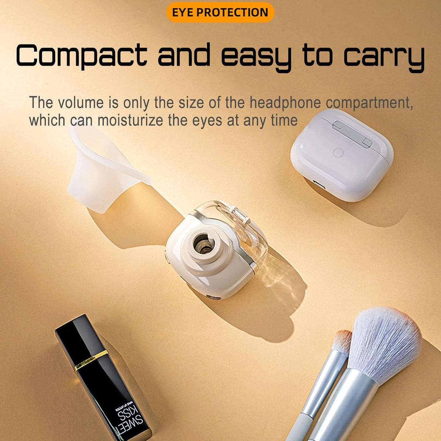 Johncase Heated Eye Sprayer for Dry Eyes Relief Mist Steamer Portable Warm Compress Eyes Mister for Eyelid,Eye Skin SPA Eye Steam Relief Dry Eyes and Stye Mini Eye Drops Tool