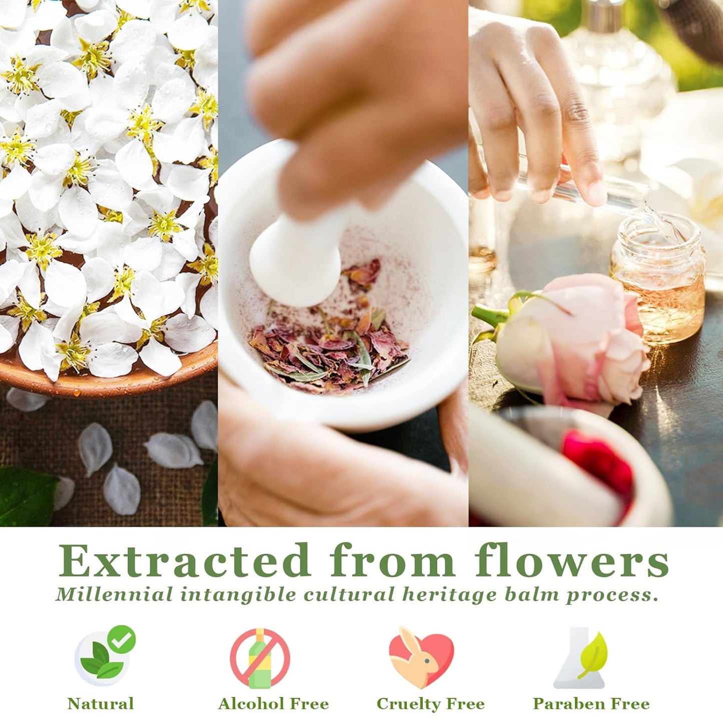 Banami Solid Perfume 3pack - Luxury Gift Set for Women’s | Jasmine,Gardenias,Magnolia | Long Lasting,Floral,Handmade,Alcohol Free