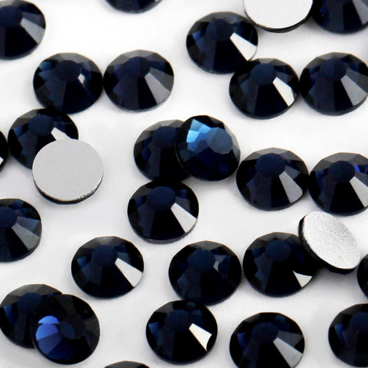 2000 PCS SS12 Flatback Rhinestones,12-Facet Diamond-Cut Glass Gems for Nail Art,Clothing,DIY Crafts,Glue-On Decoration Stones with Silver Backing,Montana