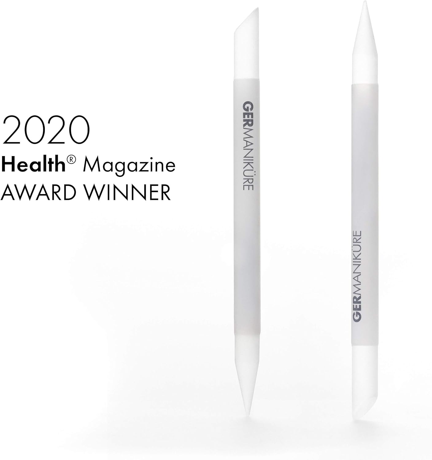 GERMANIKURE Gray Crystal Glass Nail File Set in Eggplant Purple Leather Case – Handmade in Czech Republic – Professional Manicure & Pedicure Supplies – Glass Cuticle Stick, Pusher, Moon File