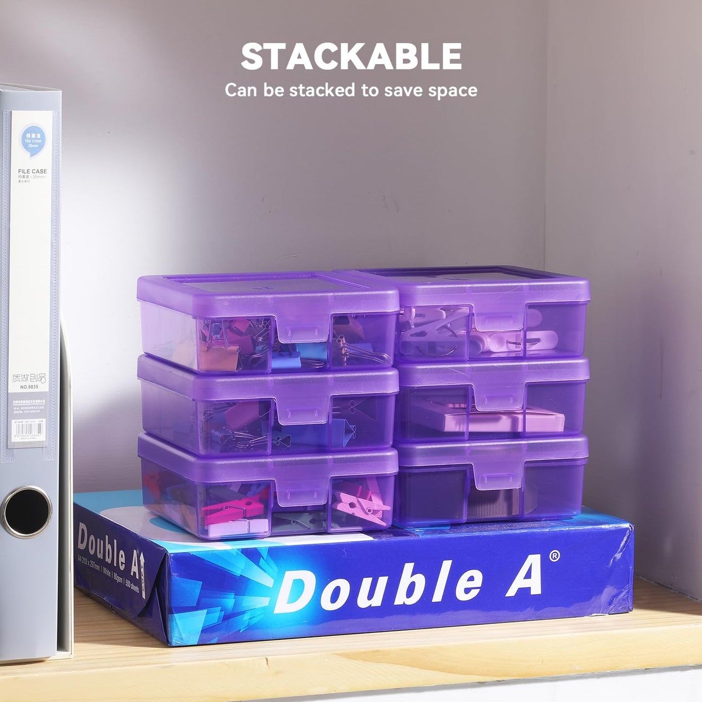 18 Pack Small Plastic Storage Containers Clear Arts & Crafts Storage Boxes & Organizers Stackable Small Containers With Lids For Organizin (Set 6)