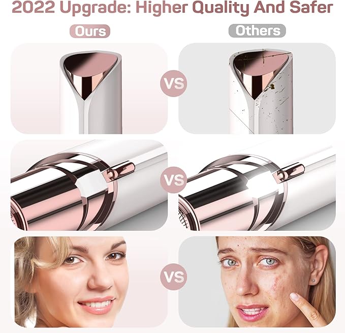 Facial Hair Removal for Women, Gurelax Facial Hair Remover, Hair Removal Device for Peach Fuzz, Chin, Upper Lip, with Flannel Bag