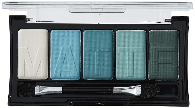 L.A. COLORS 5 Color Matte Eyeshadow Palette, Teal Argyle CEM477