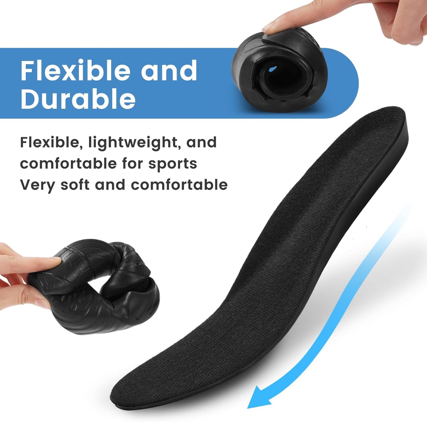 Shoe Insoles,Memory Foam Insoles Plantar Fasciitis Orthotics Shoe Inserts,Providing Excellent Shock Absorption for Feet Relief, Comfortable Insoles for Women Men Everyday Use,M [US M: 6.5-9/W: 7.5-10]