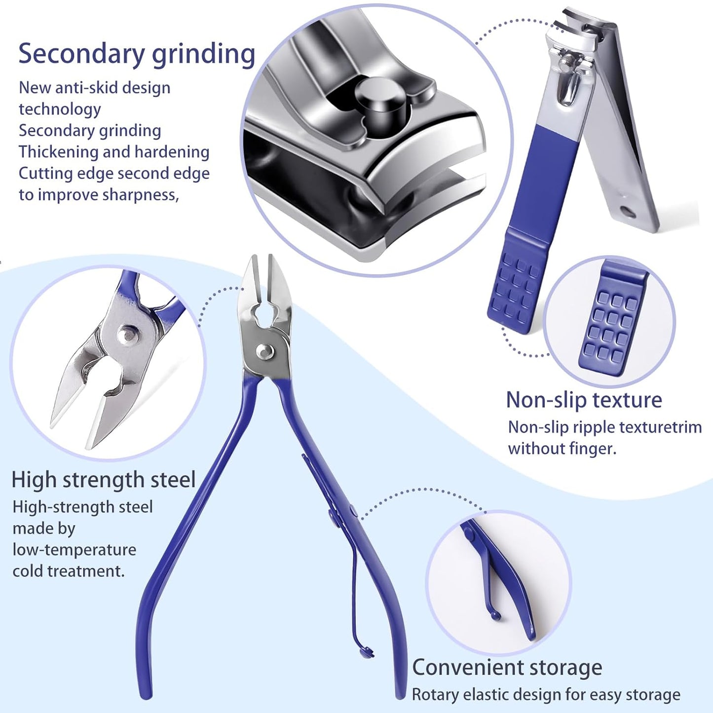 Manicure Set Pedicure Kit Womens Nail Clippers Set 32 in 1 Professional Grooming Care Tools Nail Kit Including Facial, Fingernails and Toenails Care with Travel Case Women