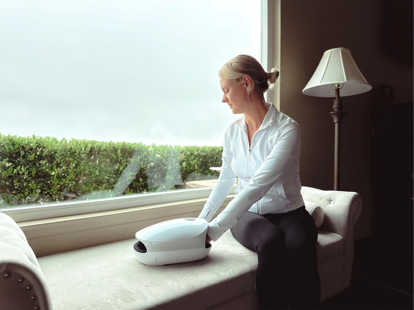 Nobol Cordless Hand Massager UltraPod AirTouch with Heat, Compression, Roller Kneading, and Fan Cooling for Arthritis, Carpal Tunnel, and Finger Numbness Relief (Pink)