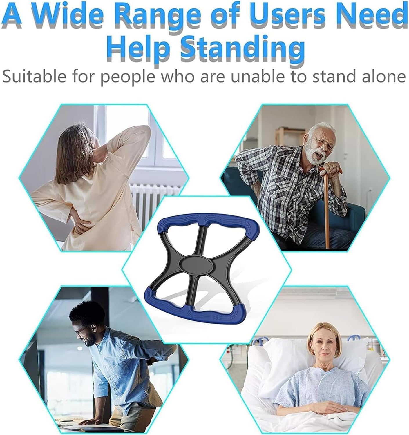 Lift Assists Standing ，Lift Standing Aid，Lift Assist Handicap Bar with None Slip Grip Handles Bariatric, Disabled, Paramedic, Therapist, Nurse Elderly Liberty Lift Handle.