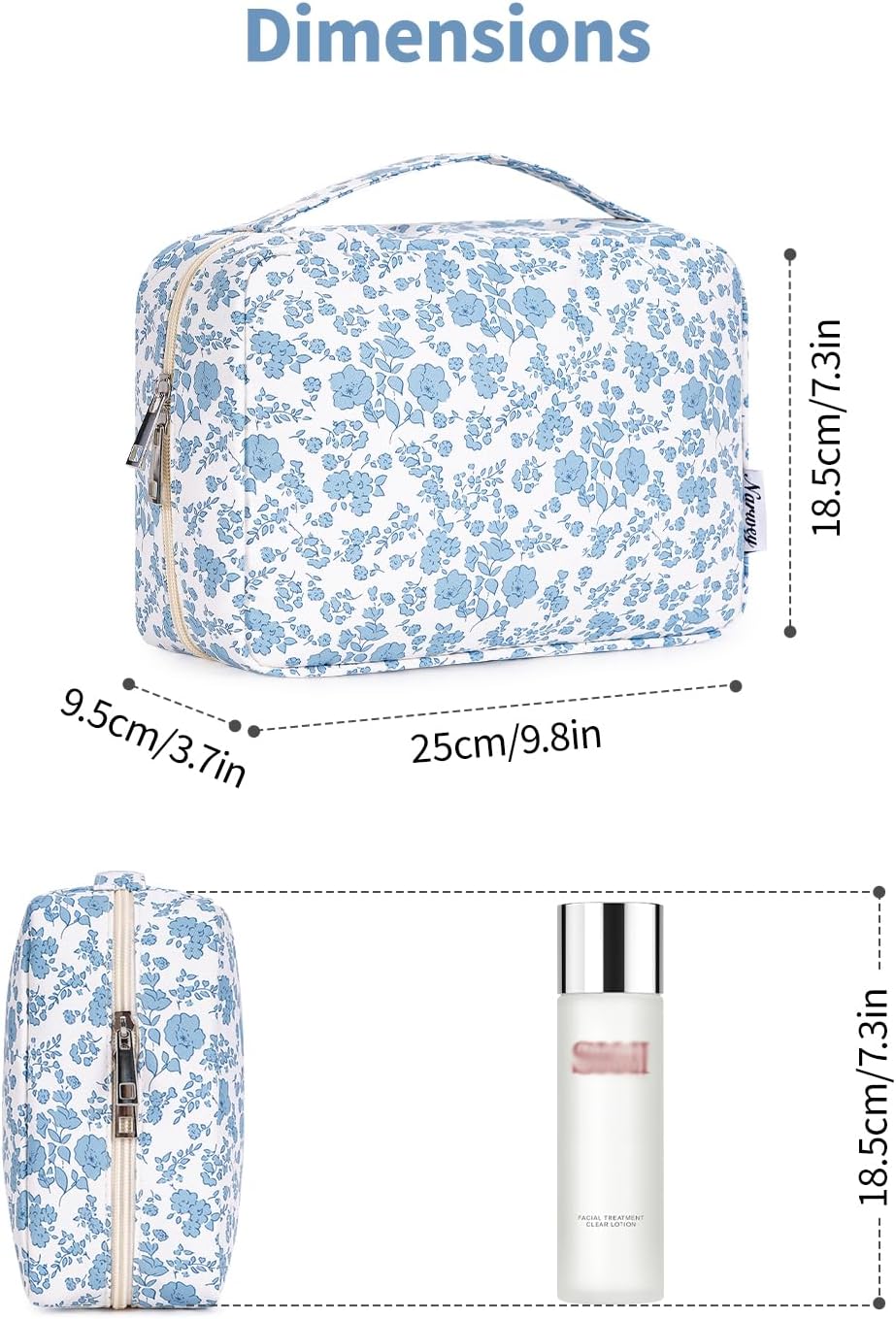Narwey Small Hanging Travel Toiletry Bag for Women, Travel Bag for Toiletries, Makeup Bag Organizer Cosmetic Bags Make Up Bags for Girls