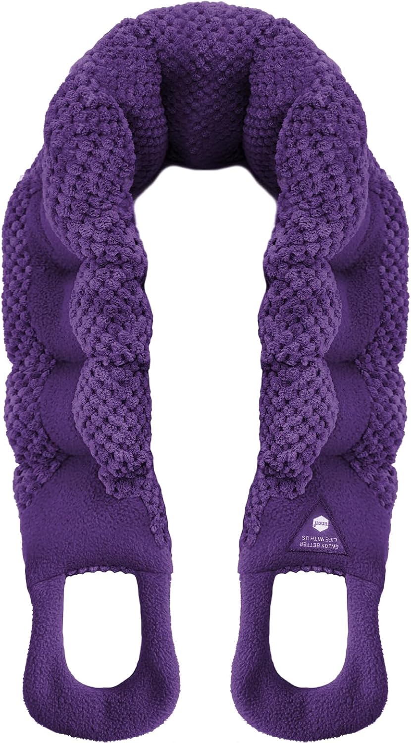 UNCN Long Heating pad for Neck and Shoulders Back 33 * 5.9" microwavable Large Moist Heat Pack Warm hot Compress Neck wrap Weighted Bag Massage Reusable Herbal Nature Calming Portable