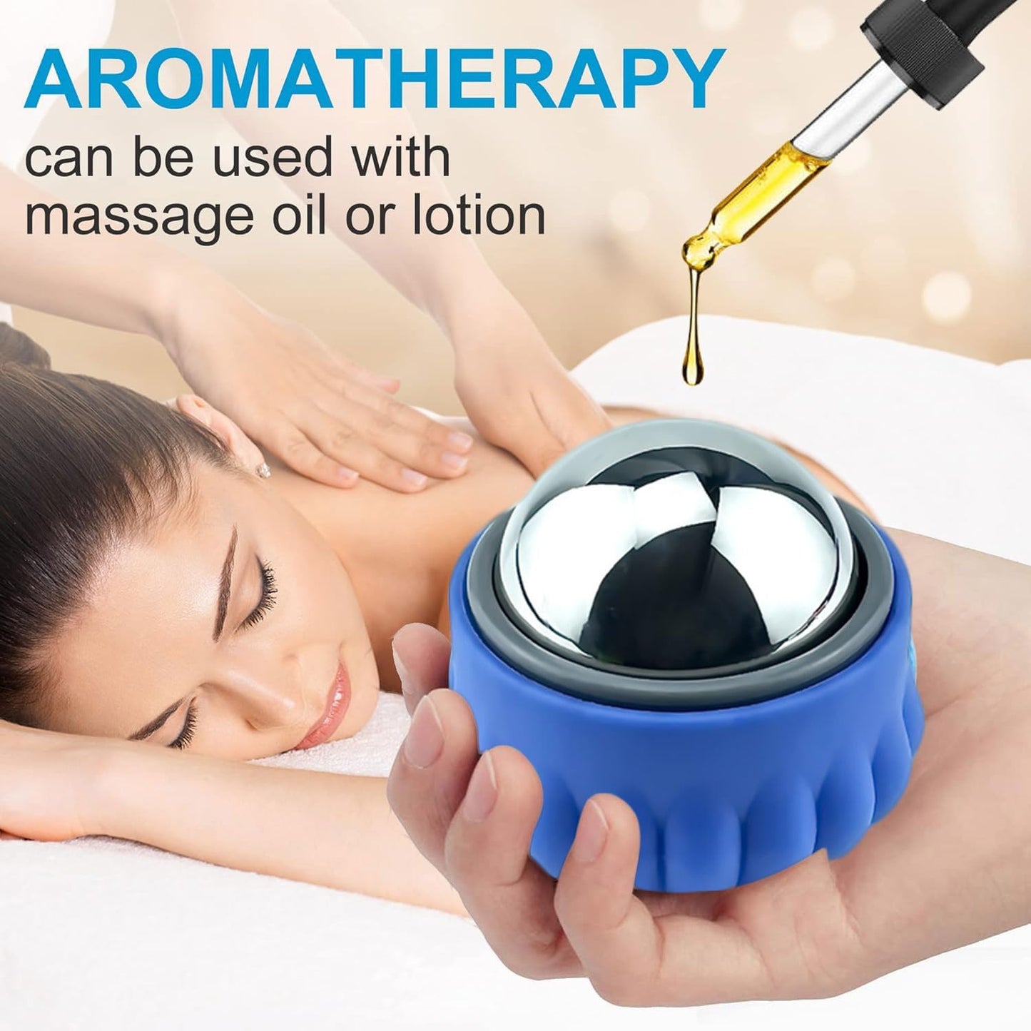 Everjoys Massage Ball Roller Set– Ice Cold and Hot for Deep Tissue and Sore Muscle Relief of Stiffness and Stress, Body, Neck, Back, Face, Eyes,Plantar, Foot