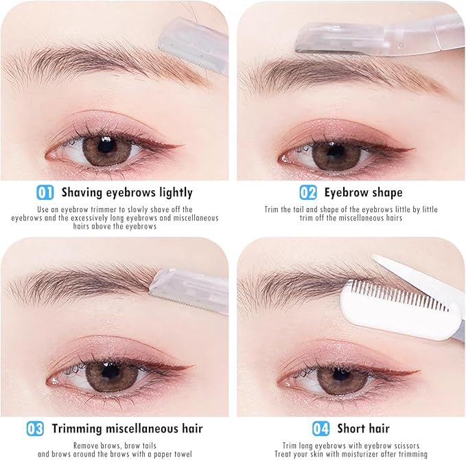 Dermaplaning Tool Set – Facial Razor for Women & Men with Eyebrow Trimmer – Exfoliating Facial Shaver for Peach Fuzz Removal, Skin Refresh & Eyebrow Shaping