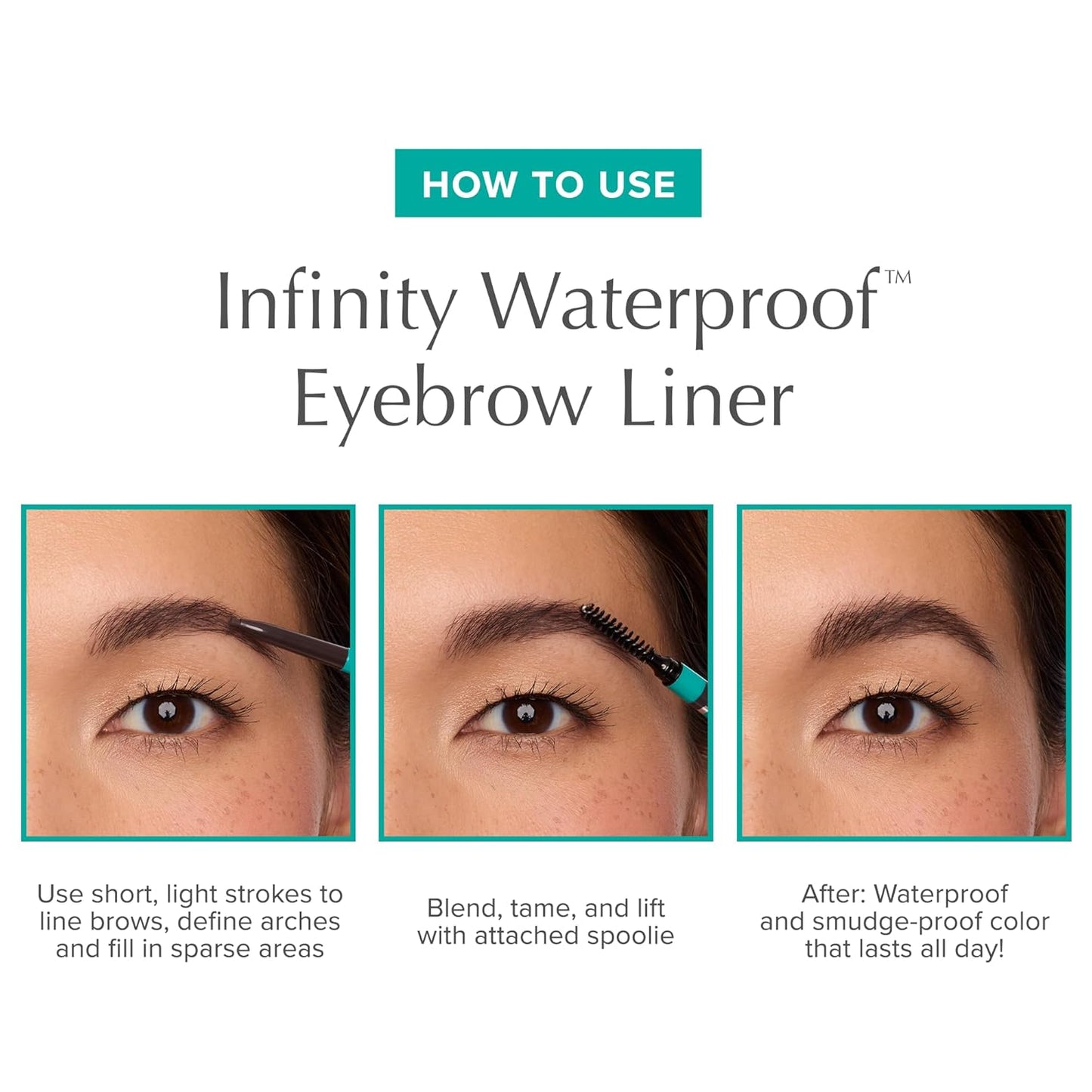 Thrive Causemetics Infinity Waterproof Eyebrow Pencil, Retractable Brow Pencil with Hyaluronic Acid & Shea Butter, Dual Ended Eyebrow Brush Spoolie, Fine Tip, Vegan & Cruelty Free, Tova (Soft Black)