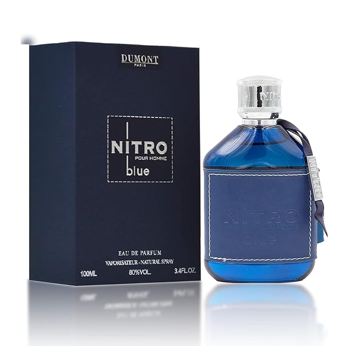 Nitro Blue Eau De Parfum - Uplifting Floral & Woody Fragrance - 3.4 Fl Oz