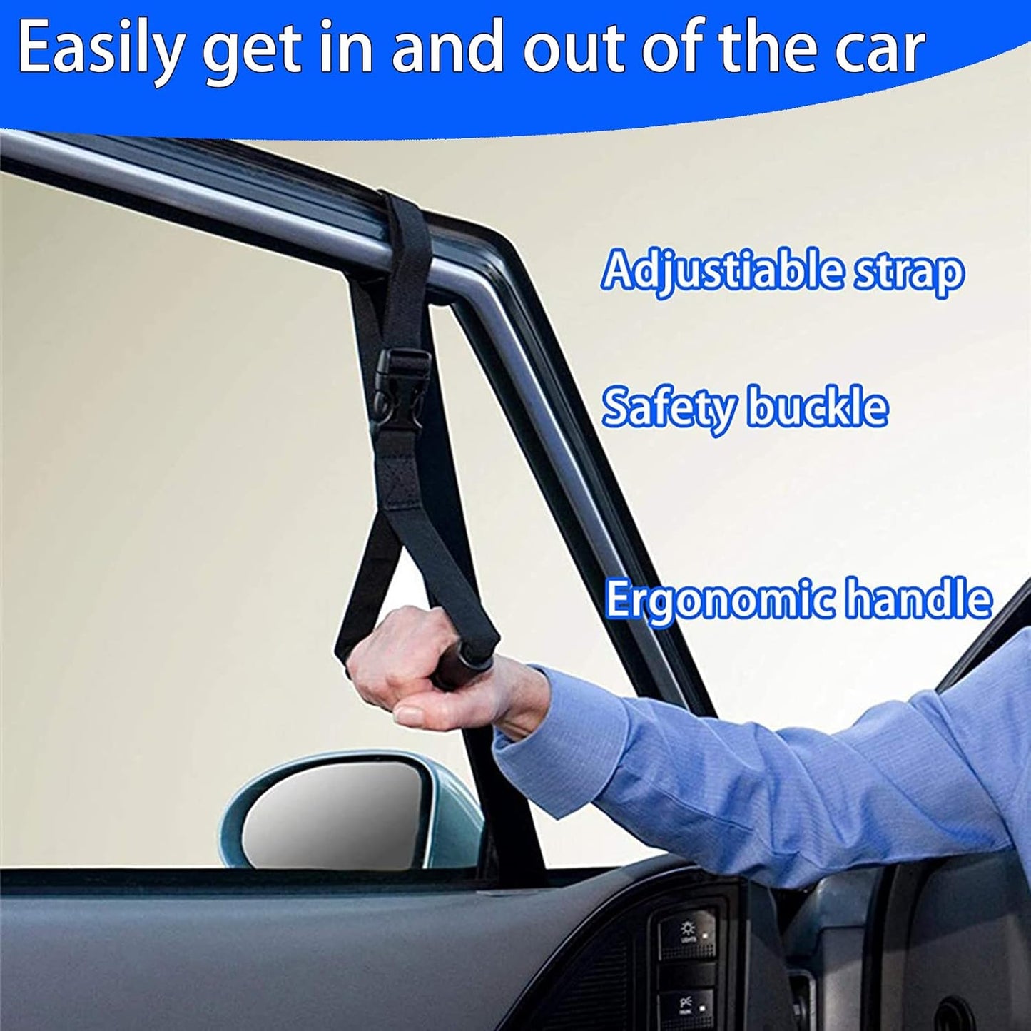 Car Door Handle for Elderly Car Assist Support Handle Multifunction Car Door Latch Bar for Seniors and Handicapped