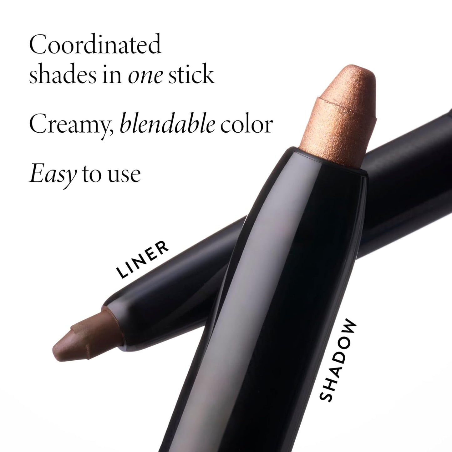 LAURA GELLER NEW YORK Swipe-n-Line Dual-Ended Eyeshadow + Eyeliner - Natural (Toasted-Brown/Rich Chestnut) - Cream Eyeshadow & Smooth Glide Eyeliner - Waterproof & Crease-free Color
