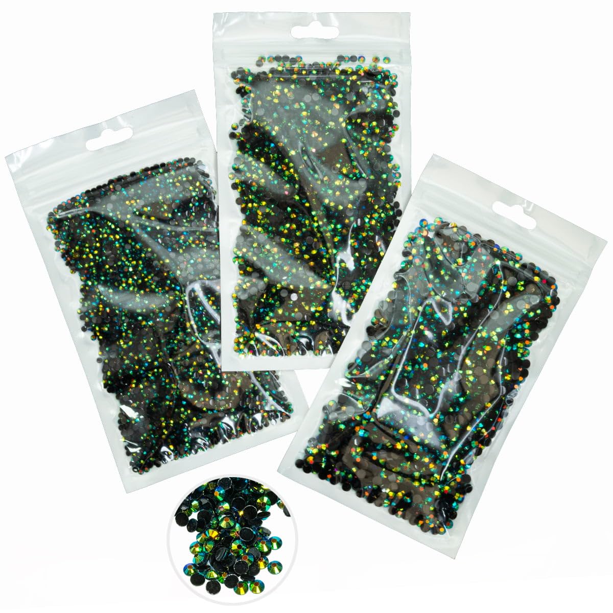16000PCS Peacok Green AB Resin Rhinestones for Crafting 3mm 4mm 5mm Flatback Jelly Stones Bulk SS10 SS16 SS20 Diamonds Gems Charms for Nails Face Eyes Makeup Mugs Tumblers Bottles DIY Crafts Clothes
