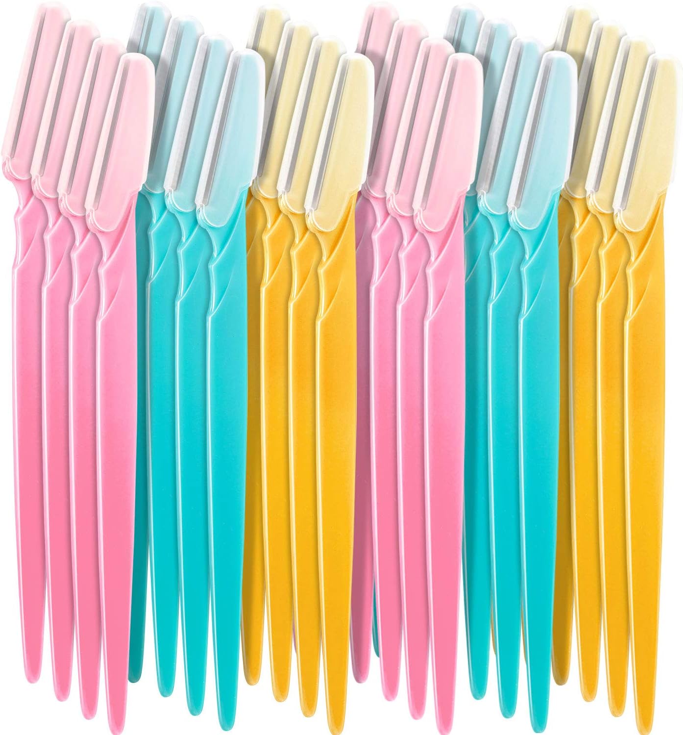 Boao 96 Pieces Eyebrow Razor Eyebrow Trimmer Shavers Dermaplaning Tool Face Razors for Women with Precision Cover