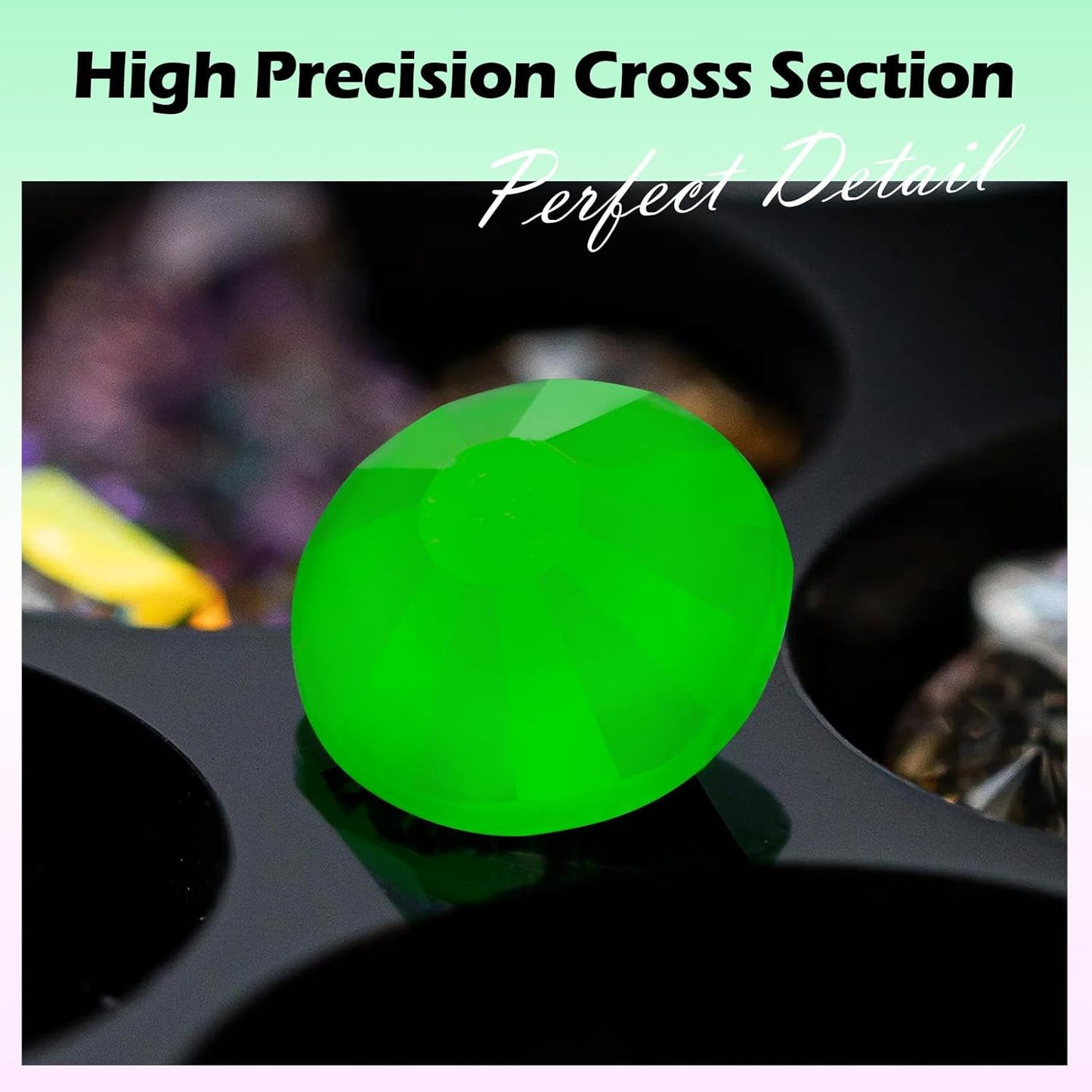 Neon Green Flatback Rhinestones, Glass Rhinestones for Nail Art and Craft, Glue Fix, Loose Crystal Gemstones(Neon Green, SS30, 288pcs, 6.4-6.6mm)