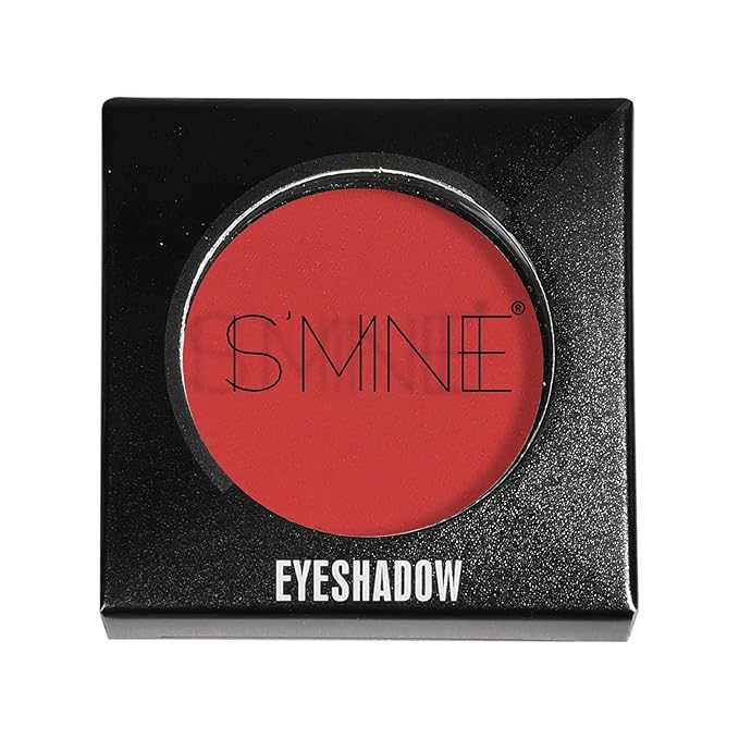IS'MINE Single Eyeshadow Powder Palette, Matte Red, High Pigment, Longwear Eye Makeup for Day & Night