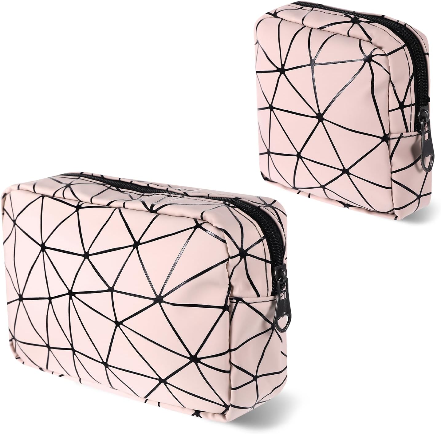 Period Bags for Teen Girls, Tampon Holder for Purse, Waterproof Portable Leather Period Pouch, Sanitary Napkin Storage Bag, Pink Makeup Bag Set, Pad Pouches for Period for Girls