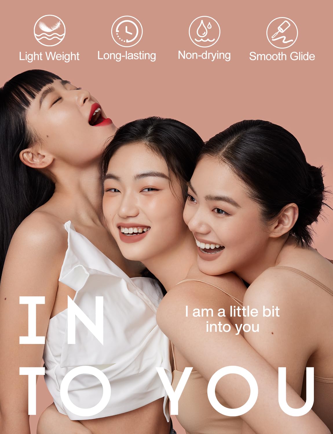 INTO YOU Matte Velvet Lip Stain Long Lasting Waterproof Lip Gloss Makeup Moisturizing Lipstick for Women (L-Br01)