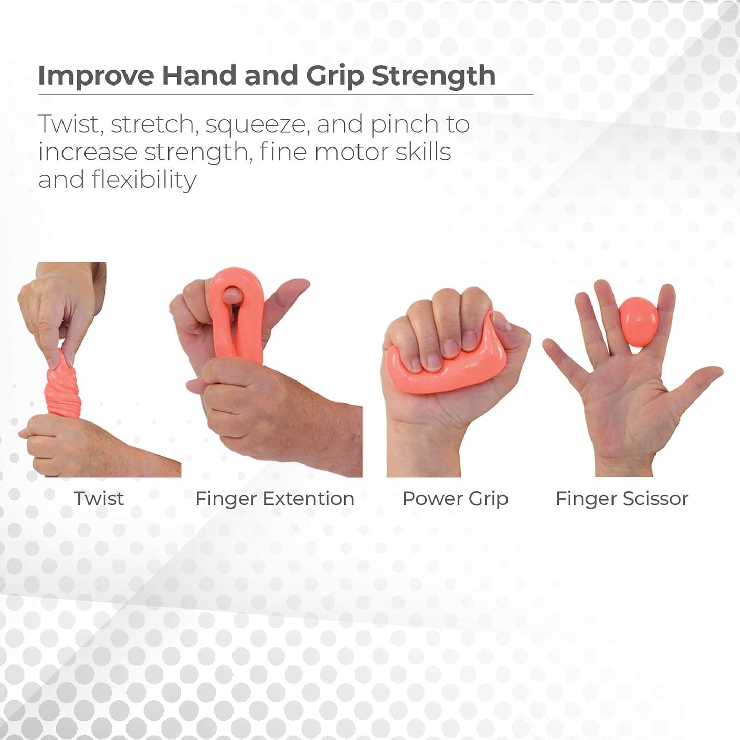 Sammons Preston Therapy Putty, Therapeutic Hand Exerciser, Theraputty for Finger and Hand Rehabilitation, Exercise Putty to Improve Hand Grip Strength, Occupational Therapy, 4 Ounce, Medium Soft, Red