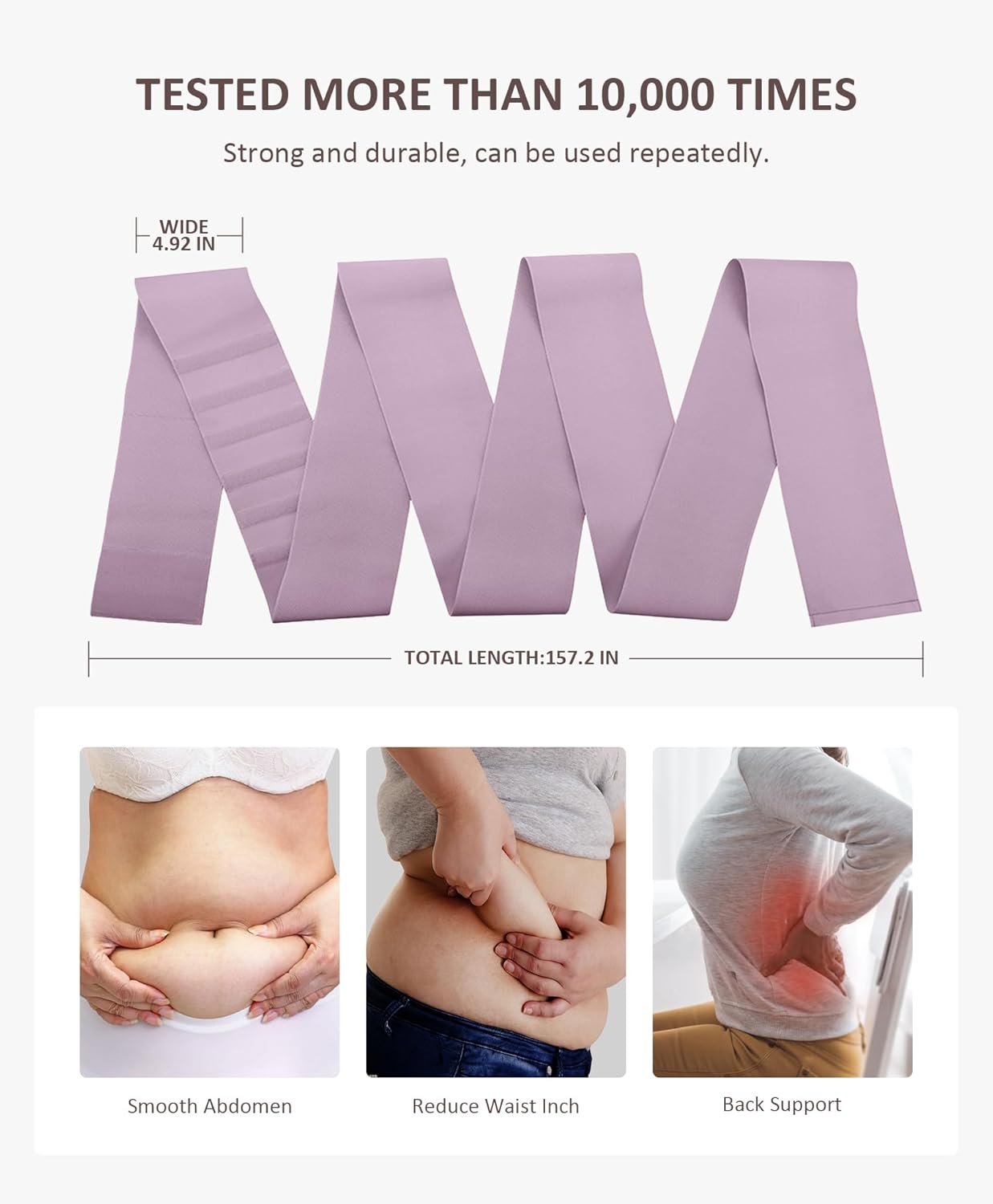 FeelinGirl Waist Trainer for Women Trimmer Belt Waist Cincher Tummy Wrap Plus Size Snatch Me Up Bandage Body Shaper