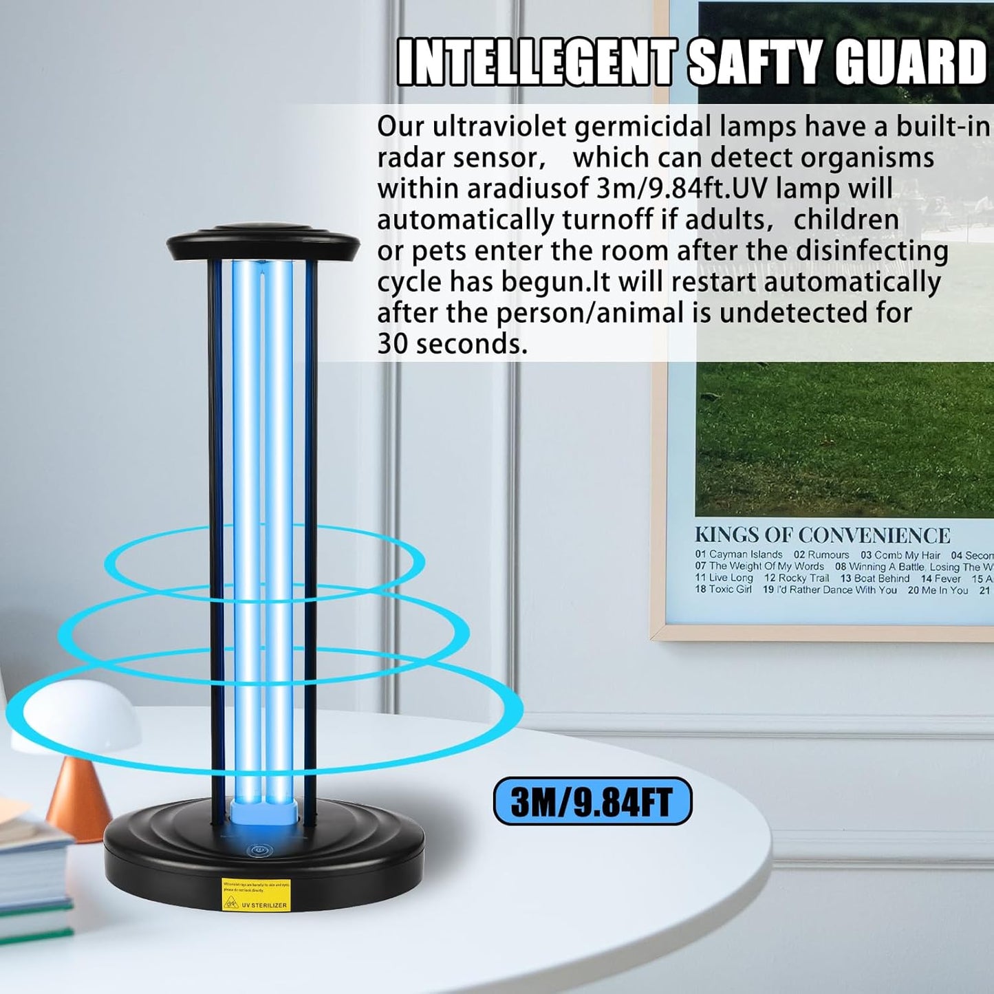 Home Disinfection Device,UV Light Sanitizer for Room,Ultraviolet Light with Timing and Remote Control