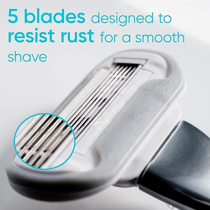 Gillette Venus Extra Smooth Charcoal Women's Razor Handle + 4 Blade Refills