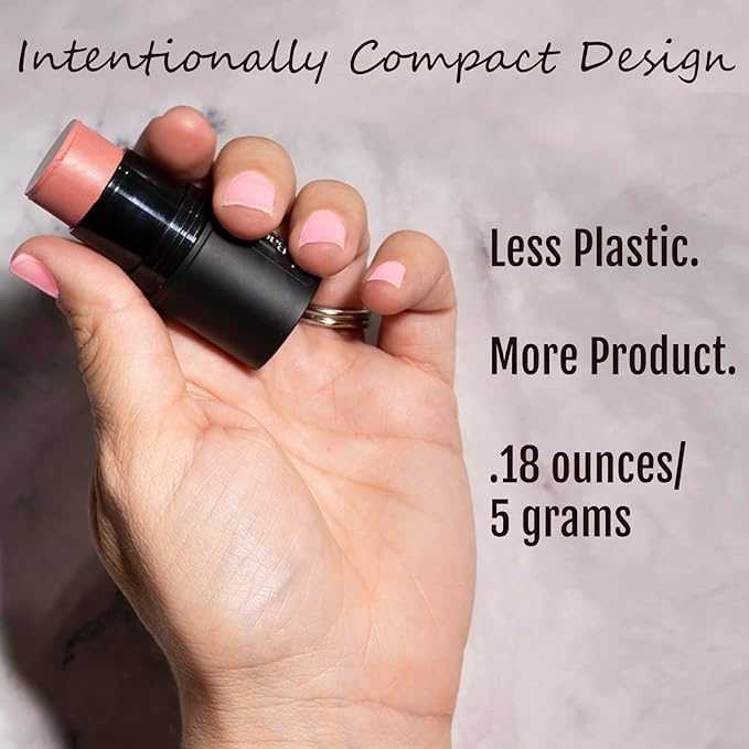 Organic Tint Tube, 100% Natural Vegan Gluten-Free Cream Bronzer Multi-Stick, Made in USA, Brandy