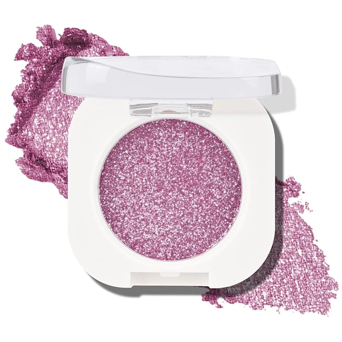 KYDA Single Glitter Eyeshadow, Bright Purple Diamond Glow Eyeshadow, Ultra-fine Lightweight Powder, Blendable Formula, Daily Glitter Eyes Makeup, Glam Rock