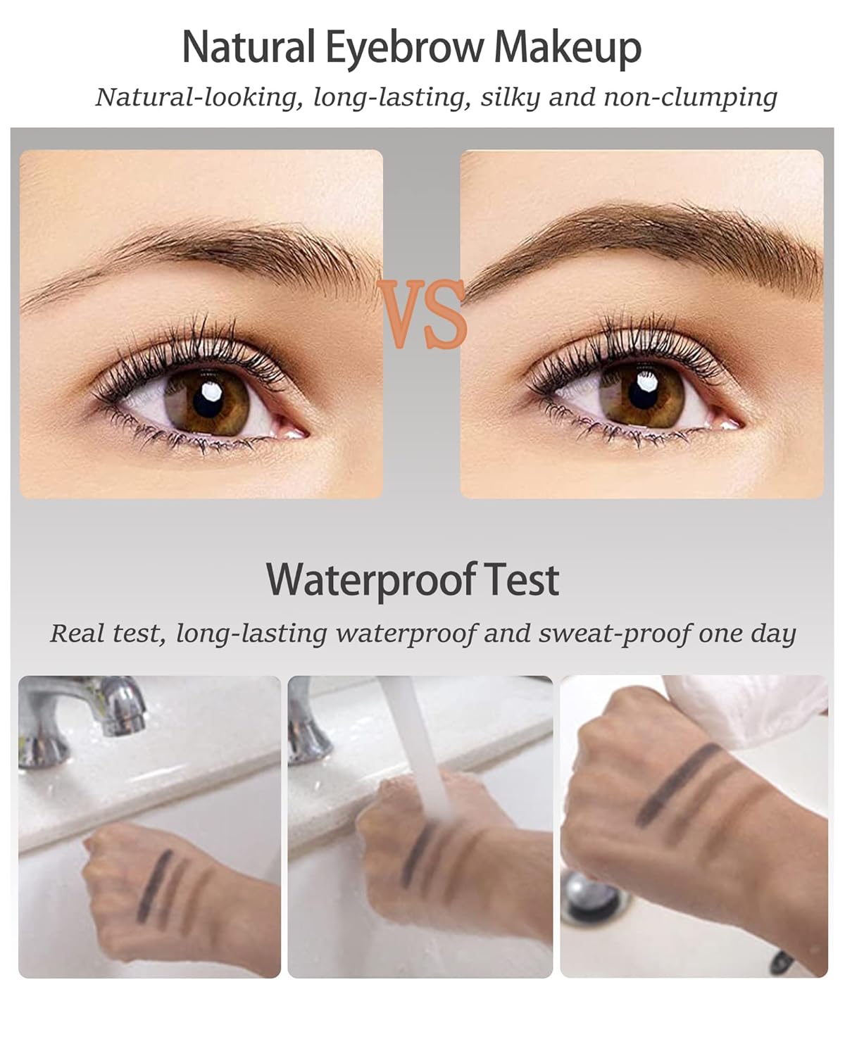 Eyebrow Powder Makeup Kit-3 Colors Eye Brow Powder Palette Long-Lasting Waterproof, Dark/light Brown Brow Filler, Fill & Sculpt Full Eyebrows for Women, With Mirror, Brow Brush & Razor-Set 02