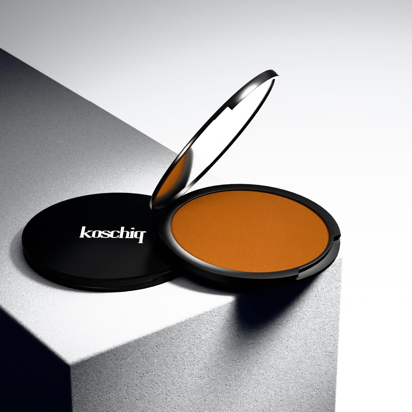 Koschiq Soft Matte Powder + Foundation – 2-in-1 Compact with Oil Control & Blurring Effect | Longwear, Buildable Matte Finish | K-60. Medium deep with warm golden undertone